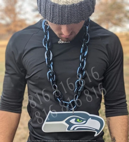 Seattle Seahawks Fan Chain, Giant Necklace Licensed NFL Cover