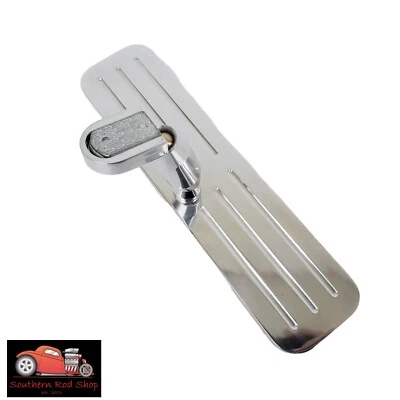 Polished Billet Aluminum Rear View Mirror Ball Milled Chevy Ford Universal 9-1/4 - Image 1 of 4