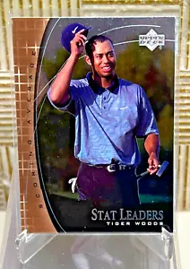 2001 Upper Deck Stat Leaders Tiger Woods #SL11 Rookie RC - Picture 1 of 2