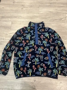 Chubbies 1/4 Zip Fleece Herren M Neon Palmen, Flamingos, Martini Glas - Bild 1 von 6