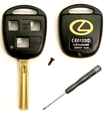 200 Lexus 3 Botones Cabezal Remoto Llave Carcasa TOY48 (Corto) + DESTORNILLADOR STOCK EE. UU. Foto 1 de 4