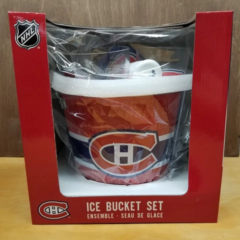 NEW MONTREAL CANADIENS NHL Ice Bucket Gift Set 16oz Glasses Beer Bottle opener Cover