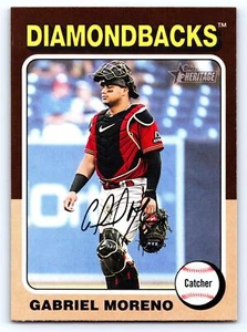 2024 Topps Heritage #290 Gabriel Moreno Arizona Diamondbacks BASEBALL-Karte - Bild 1 von 2