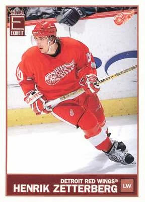 2003-04 Pacific Exhibit #56 Henrik Zetterberg NHL Red Wings - Image 1 of 2