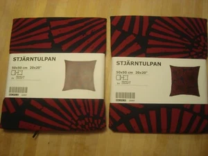 Set of 2 - Ikea Cushion Cover Dark Blue Red 20x20" (50x50 cm) for any IKEA Sofa  - Picture 1 of 8