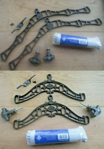 1883 IN RILIEVO Vintage Rustico Cottage Asciugaso Soffitto Arieggiatore Vestiti Creel - Foto 1 di 5