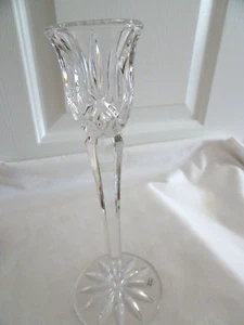8" Lead Crystal 1" Taper Candleholder-Pedestal-Star Design-NEW-Made in Germany - Picture 1 of 5