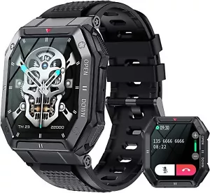 Smartwatch Herren Militär mit Telefonfunktion Sprachassiste Blutdruckmessung - Bild 1 von 14