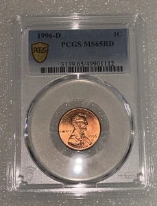 1996-D Lincoln Memorial Cent Penny PCGS MS 65 RD - Picture 1 of 4