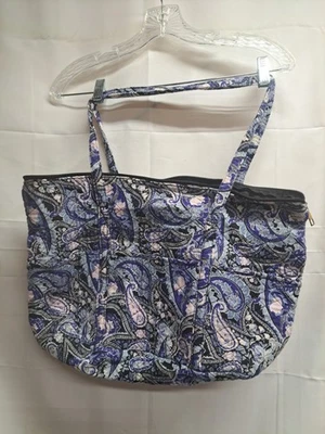Blue Paisley Large Quilted Purse - Image 1 of 4