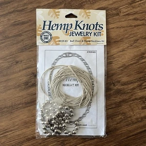 Darice Hemp Knots Jewelry Kit Ball Chain & Hemp Necklace Kit NIP - Picture 1 of 3