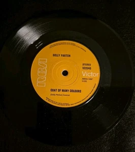 Coat Of Many Colours/here I Am, Dolly Parton 45 RPM Vinyl Record - Picture 1 of 2