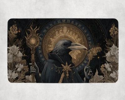 Alfombra de juego Crow Sorcerer Dark Avian Mage Bloomburrow Magic Fantasy Magic The Gathering Foto 1 de 4