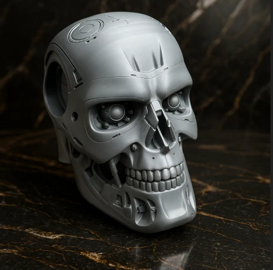 Terminator Endoskeleton Skull Life-Size Cybernetic Replica Skynet Prop Cosplay - Image 1 of 3