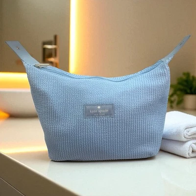 NUEVO BOLSA/BOLSA DE MAQUILLAJE DE COSMÉTICOS KATE SPADE azul claro Foto 1 de 4