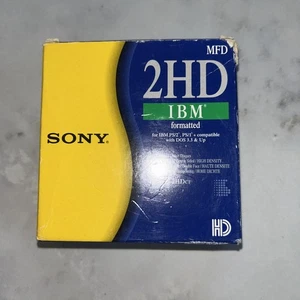 Brand New - Sony 2HD - IBM Formatted - 1.44mb Pack Of 10 Floppy Disks - Afbeelding 1 van 2