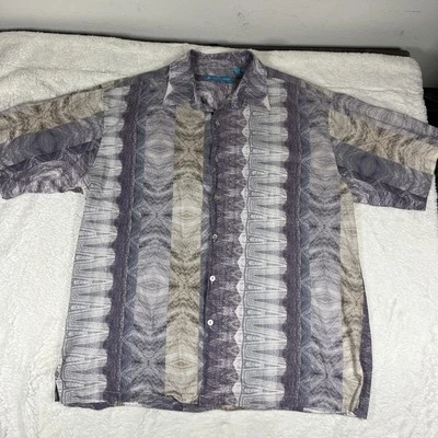 Vintage Tori Richard Mens Hawaiian Shirt Large Purple Made In Hawaii Cotton Lawn - Image 1 of 4