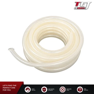 Clear Braided PVC Hose High Pressure Reinforced Flexible 3/4" ID x 1" OD 50ft - Image 1 of 4