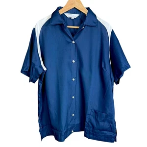 Neu ohne Etikett Vintage 80er Hilton Bowling Rockabilly Hemd mit Knopfleiste - Größe 44 / XL - Bild 1 von 4