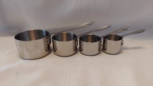 💥ALL-CLAD Stainless Steel Measuring Cup 4 Pcs Set-1, 1/2, 1/3, 1/4 Cup (U27) - Picture 1 of 10
