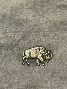 Vintage Sterling Silber Vintage Bison Büffel Brosche Anstecknadel - Bild 1 von 5