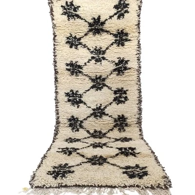 Alfombra auténtica marroquí hecha a mano vintage área Kilim tribal bereber de lana Foto 1 de 4