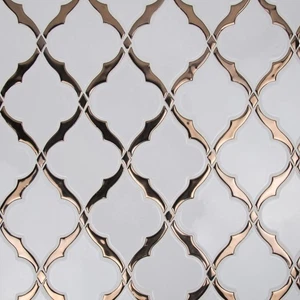 Victorian Light 15.5" x 10.8" Ceramic Arabesque Wall Tile for Kitchen Backspl... - Picture 1 of 4