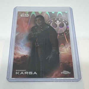 2025 Topps Cromo Star Wars Greef Karga Ray Wave Raro - Imagen 1 de 6