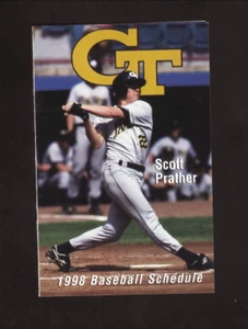 Georgia Tech Yellowjackets--Horario de bolsillo de béisbol 1998--Metro/Cola - Imagen 1 de 2