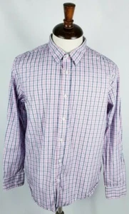 UNTUCKit Men's Size XL Slim Fit Button Front Shirt Pink Blue Gingham Check - Afbeelding 1 van 10