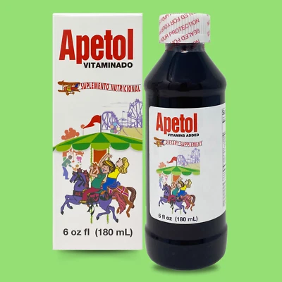 Suplemento líquido Apetol 6 fl oz – com vitaminas do complexo B, zinco e lisina para crianças - Imagem 1 de 4