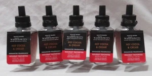 White Barn Bath & Body Works Wallflower Refill Bulb Lot of 5 HOT COCOA & CREAM - Picture 1 of 3