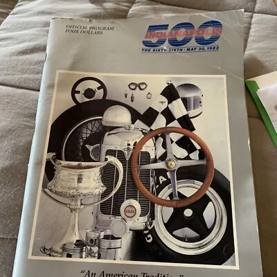 1982 Indianapolis 500 Program Gordon Johncock Patrick Wildcat Cosworth - Image 1 of 4