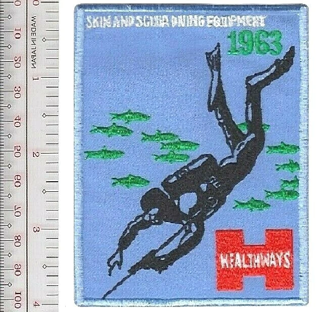 SCUBA 潜水 美国 Healthways 1963 皮肤和潜水设备贴片 无关税 — 第 1/1 张图片