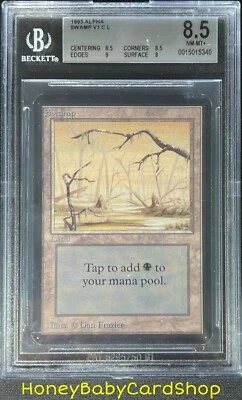 MTG Limited Edition Alpha 1993 Swamp (B) BGS 8.5 NM/MT+ Old School 93/94 - Image 1 of 4
