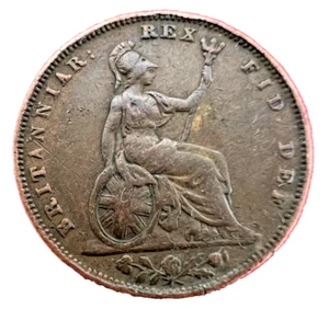 GREAT BRITAIN George IV 1 Farthing 1826 KM#697 4,74 gr B088 - Picture 1 of 2