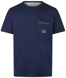 Camiseta de dormir para hombre PHIL&Co Mix & Match manga corta 100 % algodón camiseta azul marino talla XXL - Imagen 1 de 3