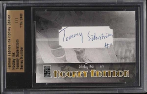 2010 Famous Fabrics paper cut auto 1/1 Tommy Soderstrom autograph signature - Picture 1 of 2