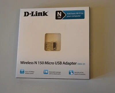 D-LINK DWA-121 adattatore USB wireless N150 --- NUOVO - Immagine 1 di 4