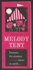 Vintage 1959 Melody Tent Cape Cod Ma Brochure With Schedule & Ticket Order Form