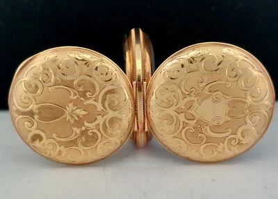 Antique 1903 WALTHAM 7J 0s Seaside 14k Gold Hunter Pocket Watch RP=22 Test, Runs - Image 1 of 4