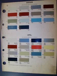 1968 Datsun Opel DuPont set chip vernice auto - Foto 1 di 1