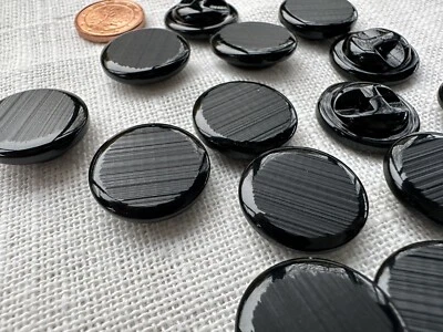 7-14 St.♥Kostümknopf♥Öse 17 Ösenknopf gehobelt Halbkugel Knöpfe matt - Bild 1 von 2