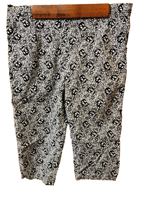 Pantalones capri para mujer ciervo blanco talla 14 negros blancos florales bolsillos Foto 1 de 4