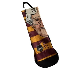 Youth Crew 2-5.5 Rock Em Socks Loyola Ramblers Sister Jean Face Logo Mid Calf - Picture 1 of 5