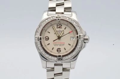 Breitling Colt Oceane Quarzo Orologio Donna 32MM +Brillanti +Ottimo Stato 2 - Immagine 1 di 4