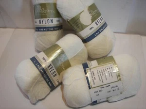 Lote de 4 madejas ~ Sears & Roebuck "Fairloom" ~ Nylon 3 capas bebé hilo de peso fino - Imagen 1 de 2