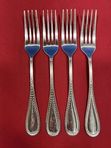 4er Set Gourmet Fassungen GS VERSPRECHEN JUGENDSTIL Perlen SPEISEGABELN ~ KOSTENLOSER VERSAND! - Bild 1 von 6