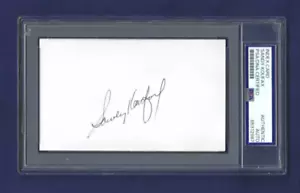 Sandy Koufax Los Angeles Dodgers Baseball Autographed 3x5 Card PSA SLABBED - Picture 1 of 1