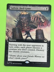 MTG Sadistic Shell Game NM extended art Duskmourn commander rare black - Picture 1 of 3